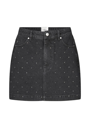 Jaydan Denim Skirt, Black